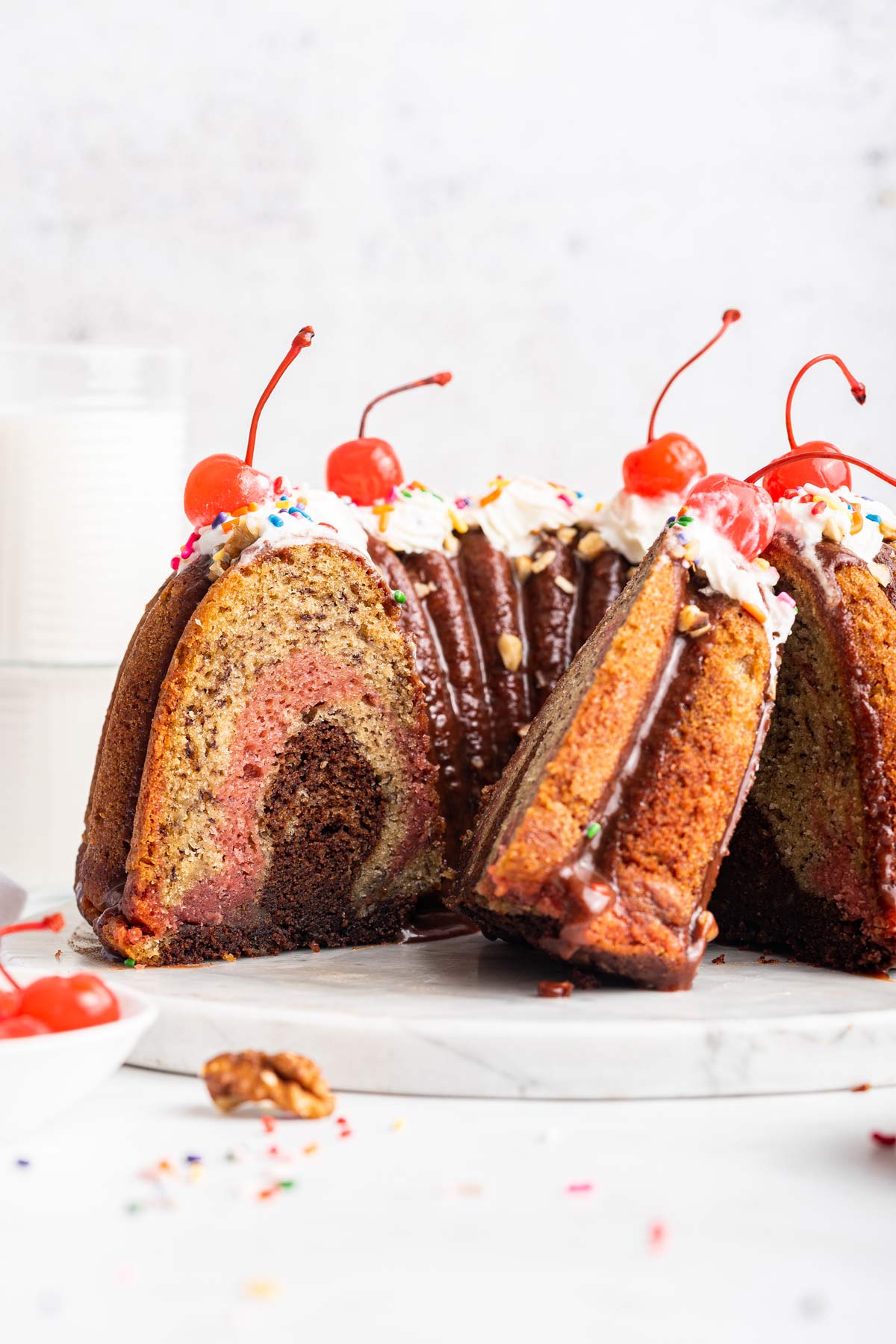 Banana Cherry Bundt Cake