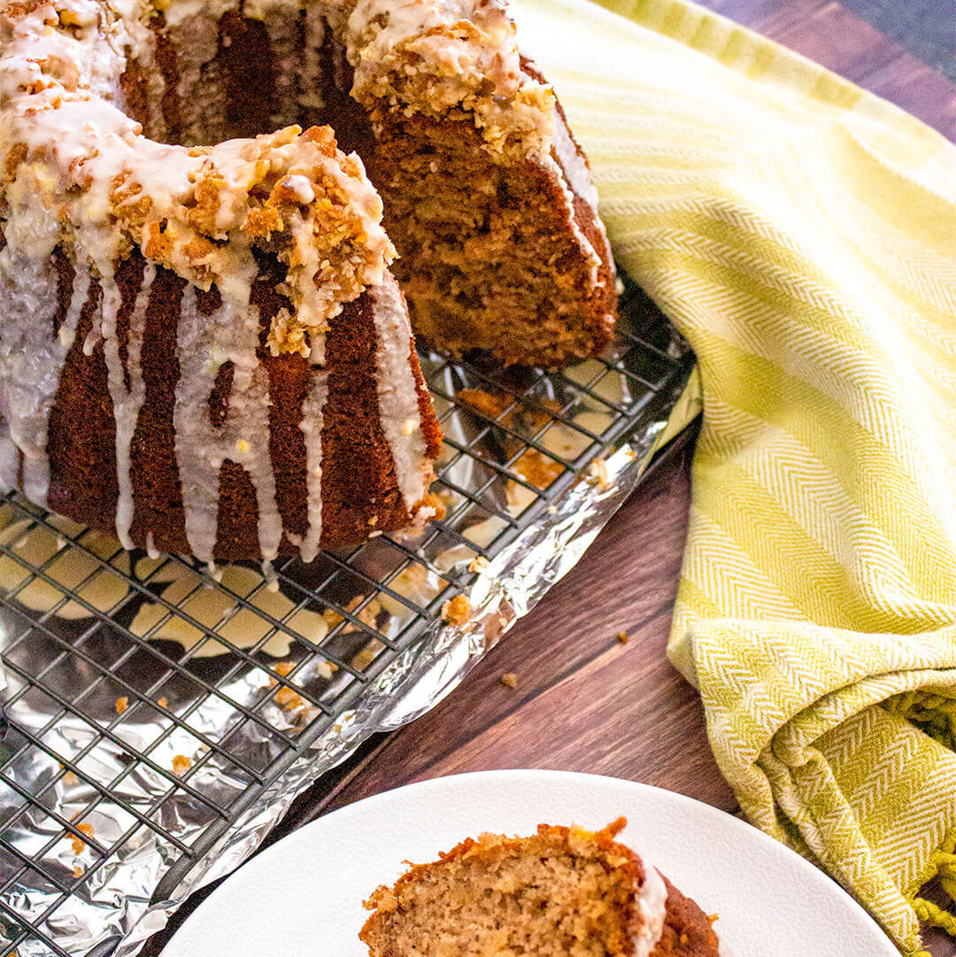 Banana Pineapple Bundt Cake