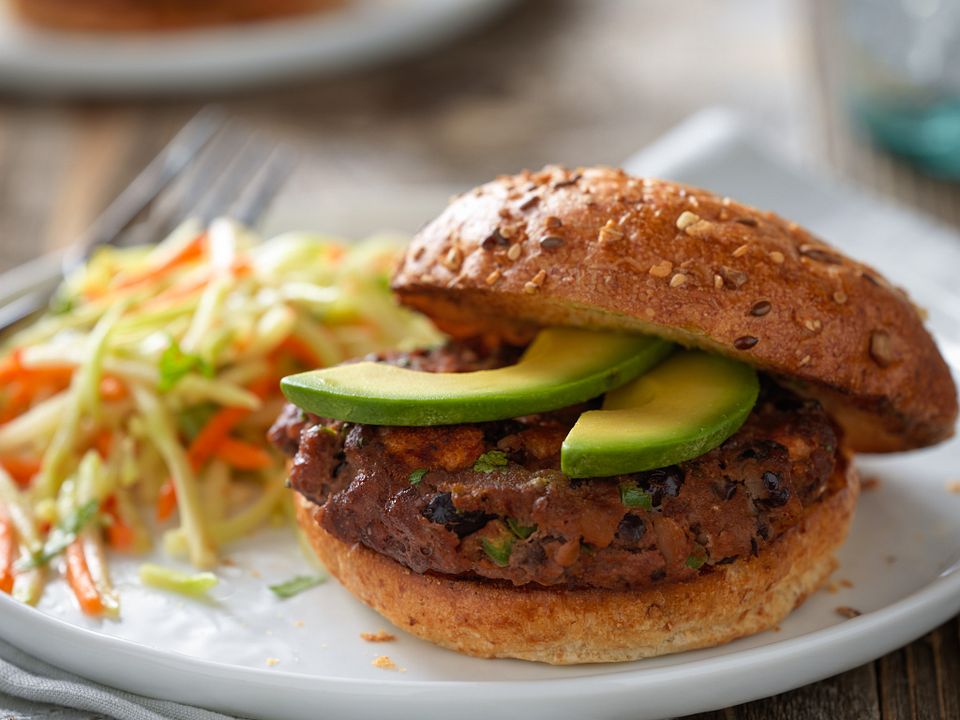 Black Bean & Beef Burger