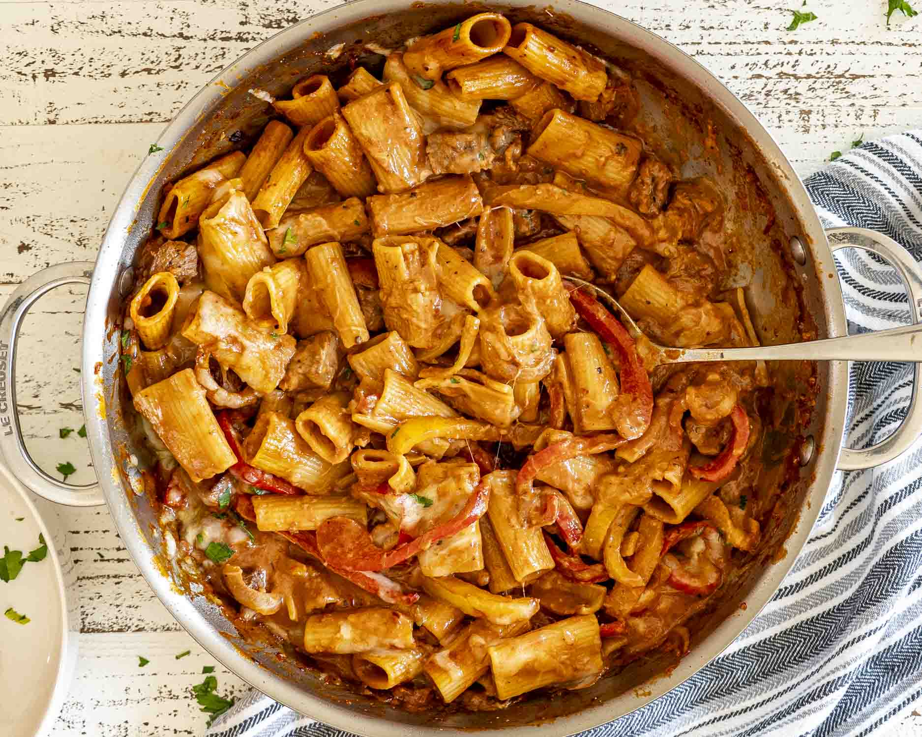 Smoky Beef Pasta with Peppers