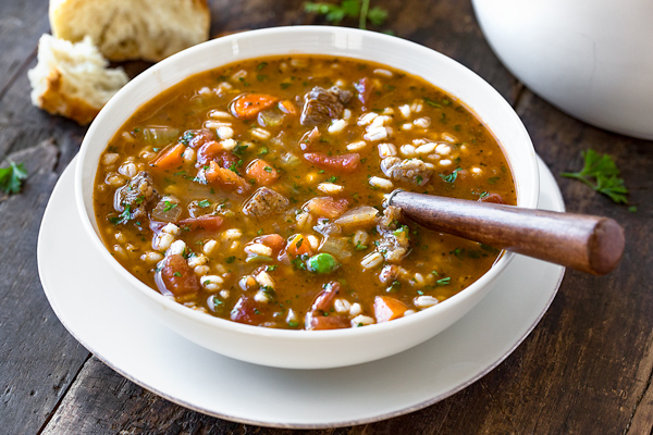 Beef and Barley Meatball Soup