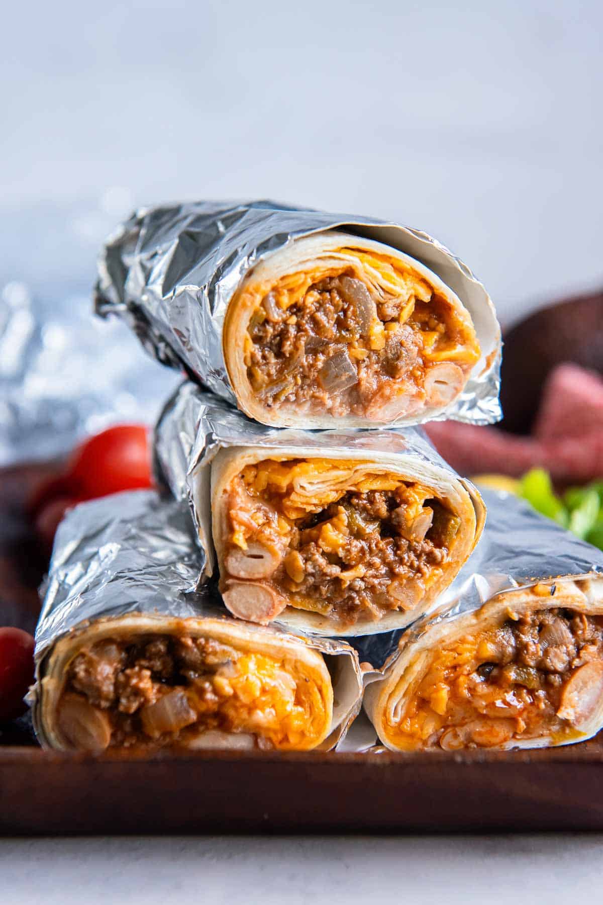 Quick Beef and Bean Burritos