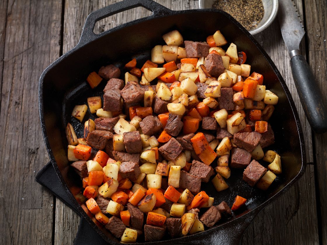 Beef and Carrot Skillet Hash