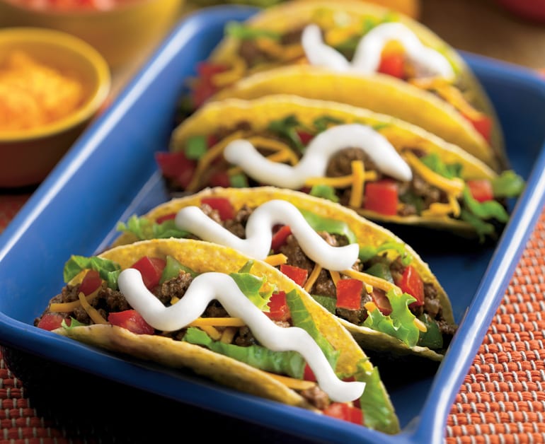 Sour Cream Beef Tacos