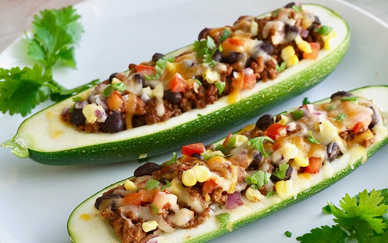 Keto Beef Zucchini Boats
