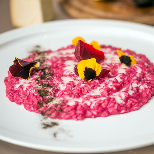 Beet and Goat Cheese Rice