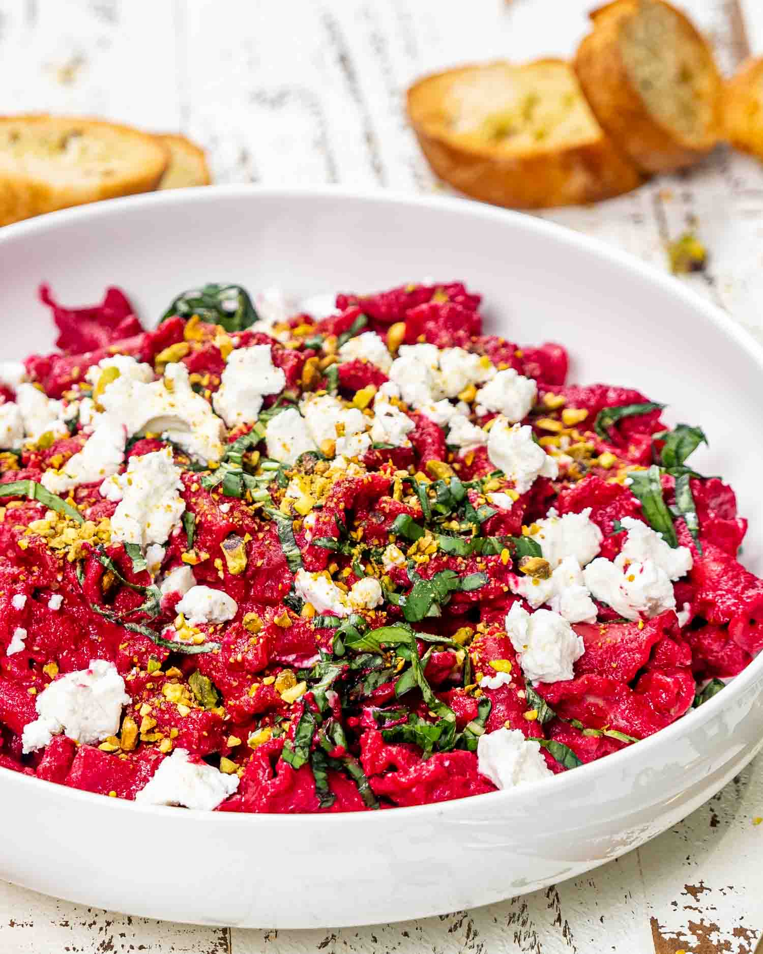 Roasted Beet and Goat Cheese Pasta