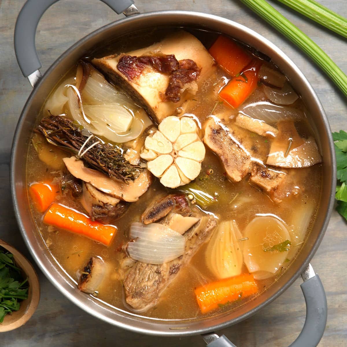 Bison and Bone Marrow Soup