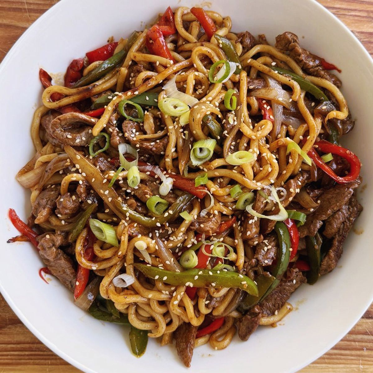Beef Noodle Stir-Fry with Peppers