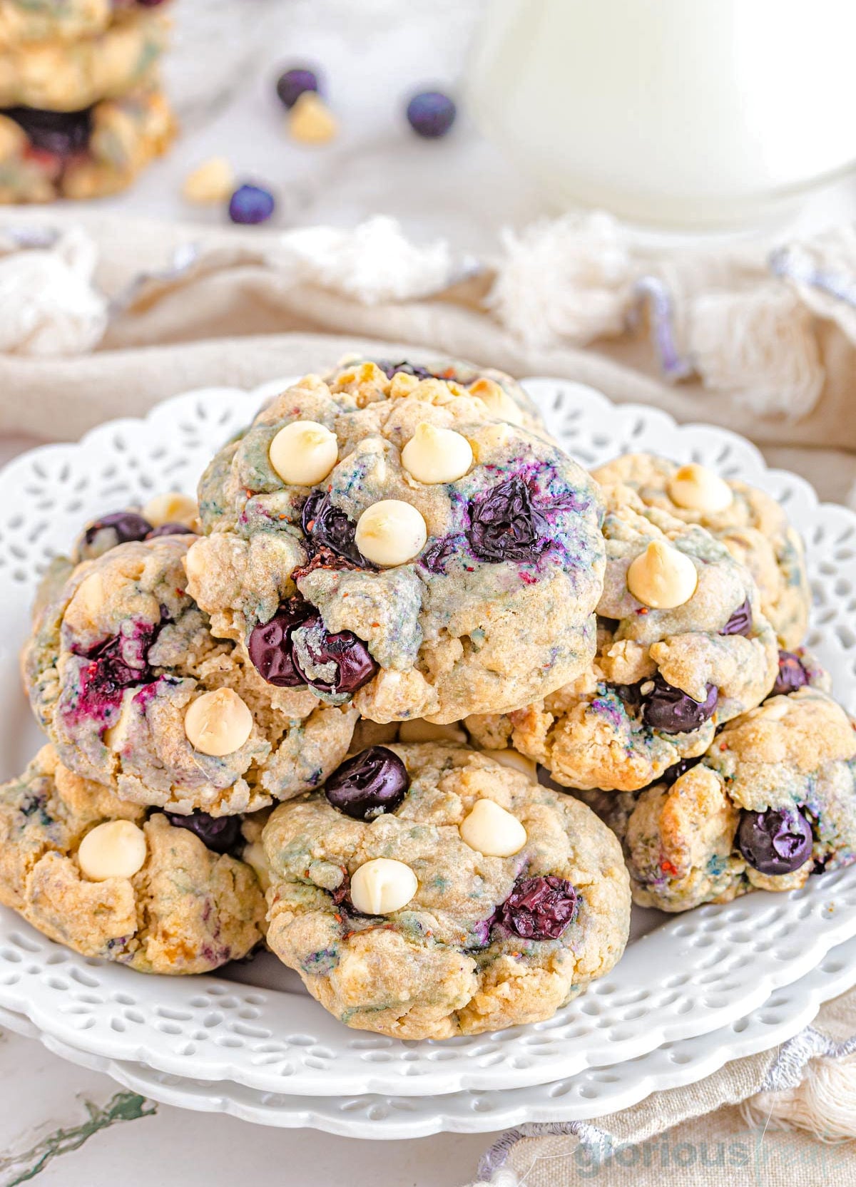 Blueberry Malt Cookies