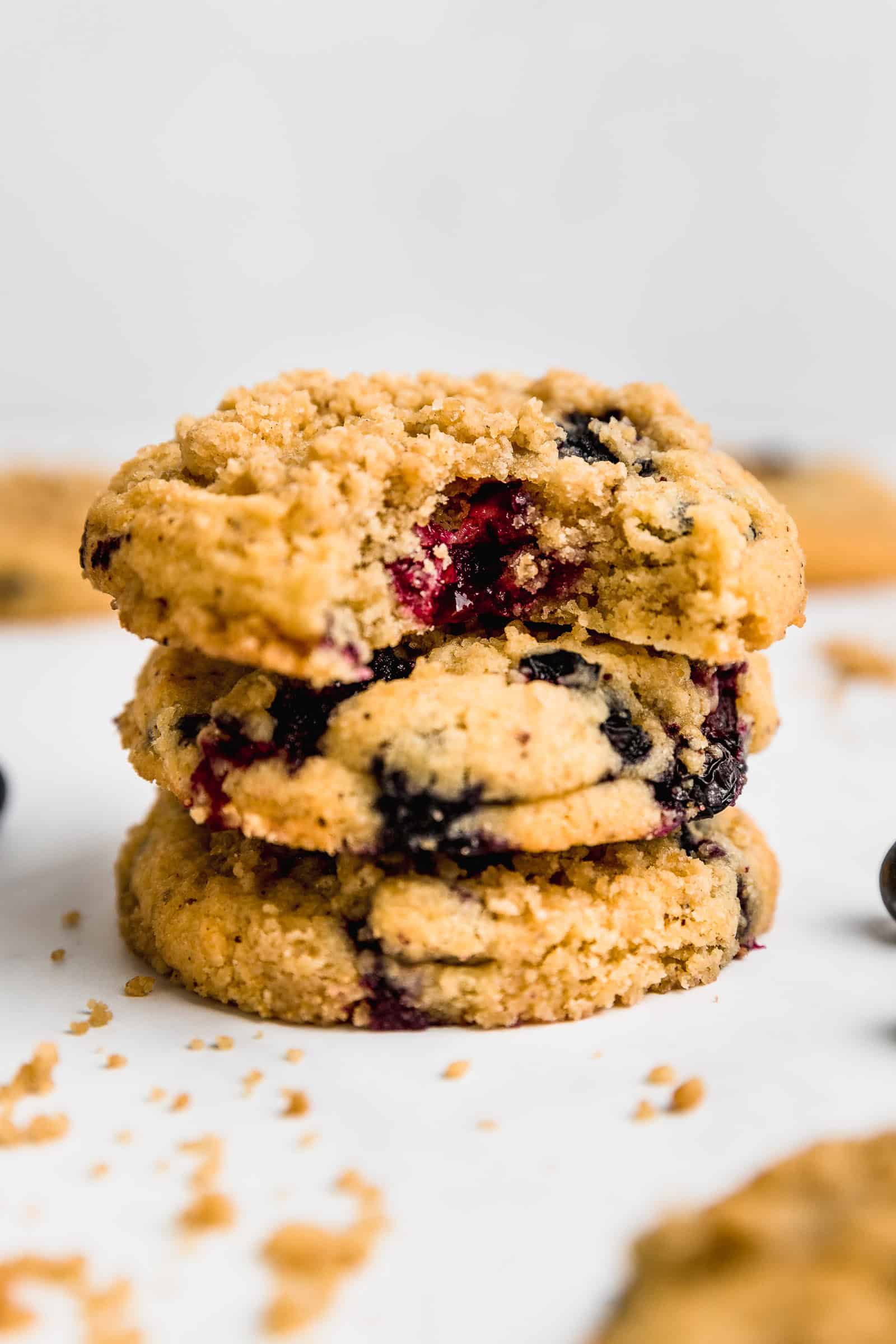 Brown Butter Blueberry Cookies