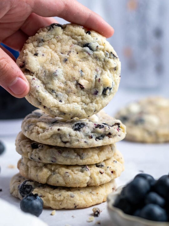 White Chocolate Blueberry Cookies