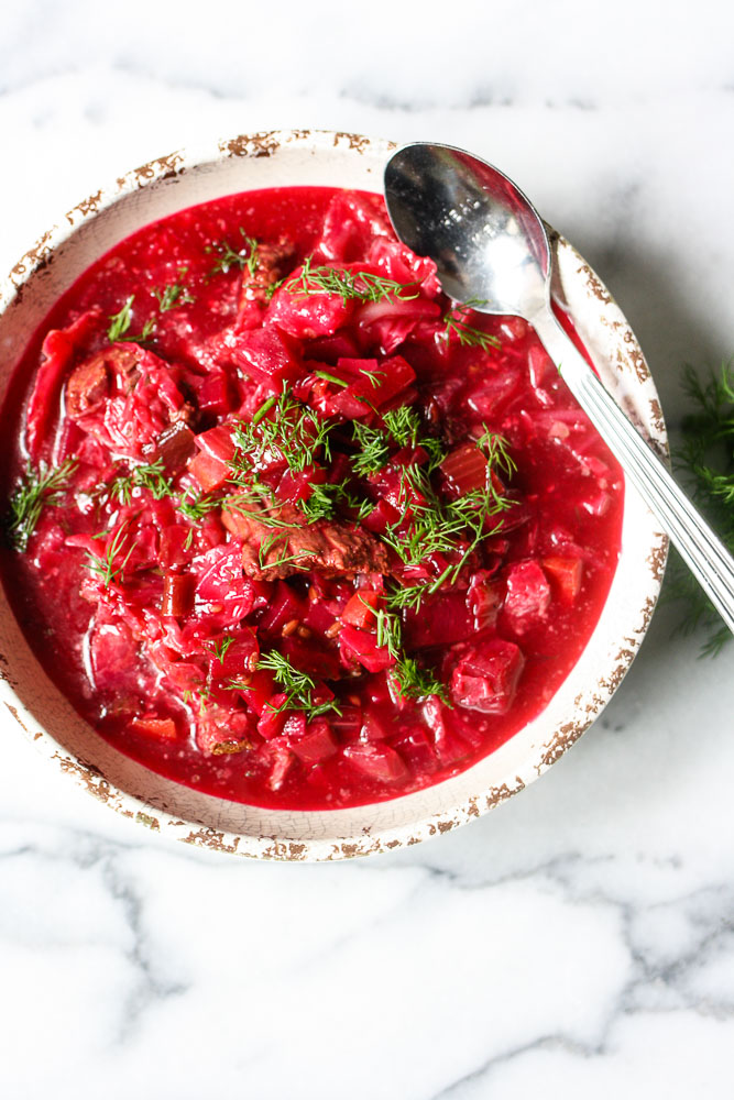 Beet and Beef Borscht