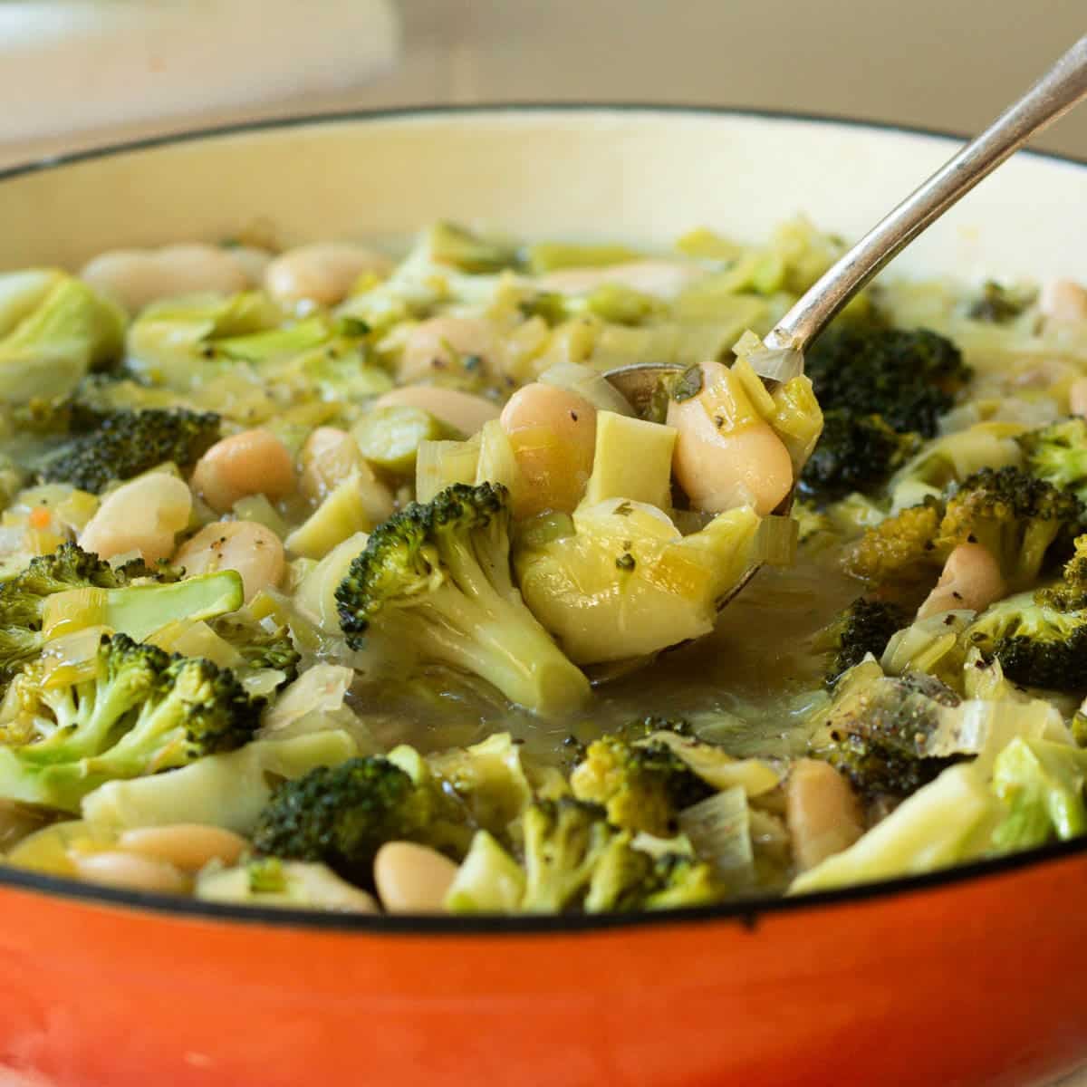 Broccoli Leek White Wine Soup