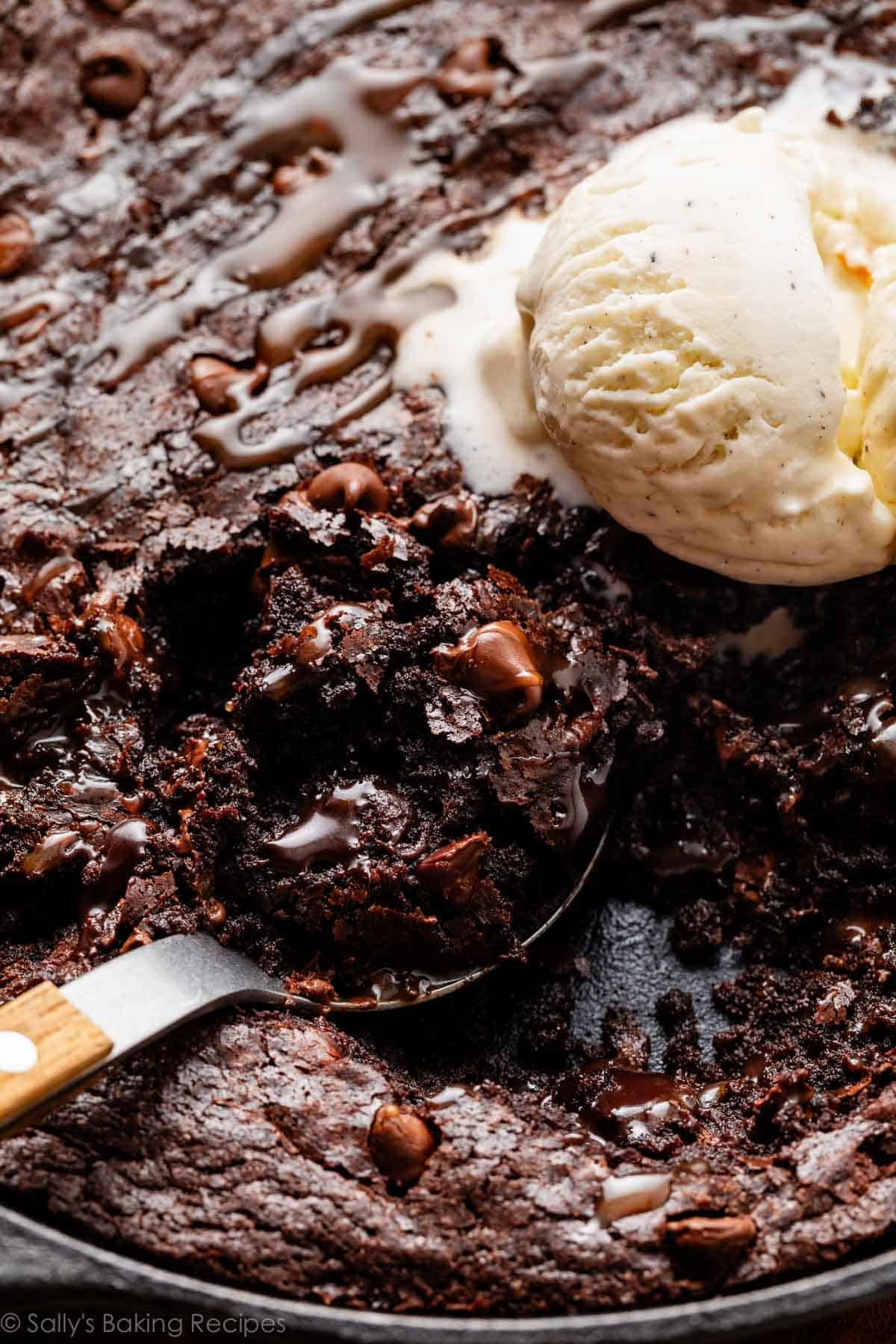 Skillet Brownies on Stovetop