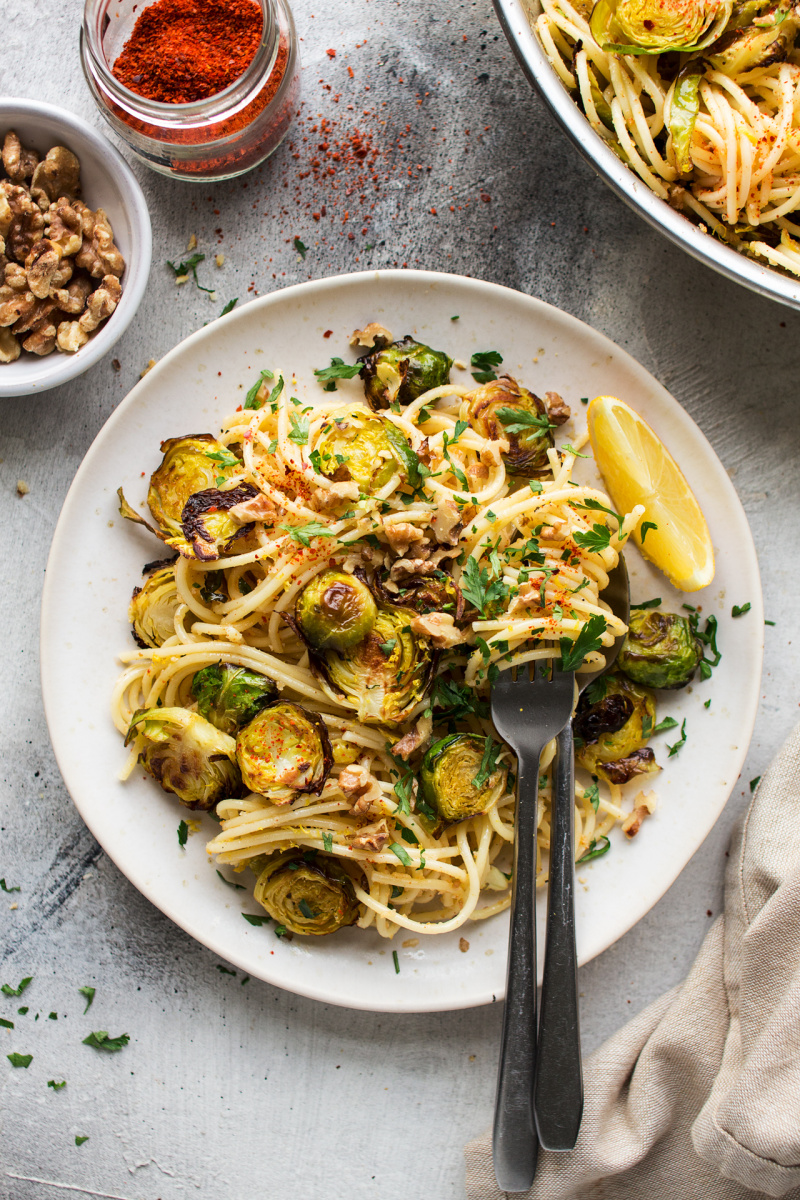 Ziti with Brussels Sprouts
