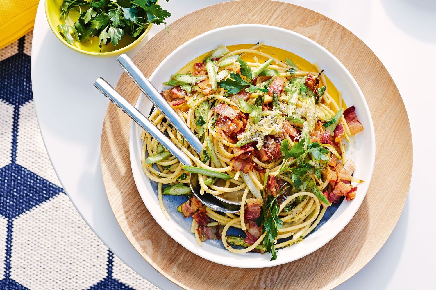 Asparagus Pancetta Bucatini