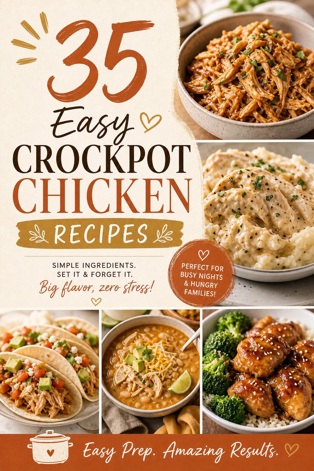 35 Easy Crockpot Chicken Recipes