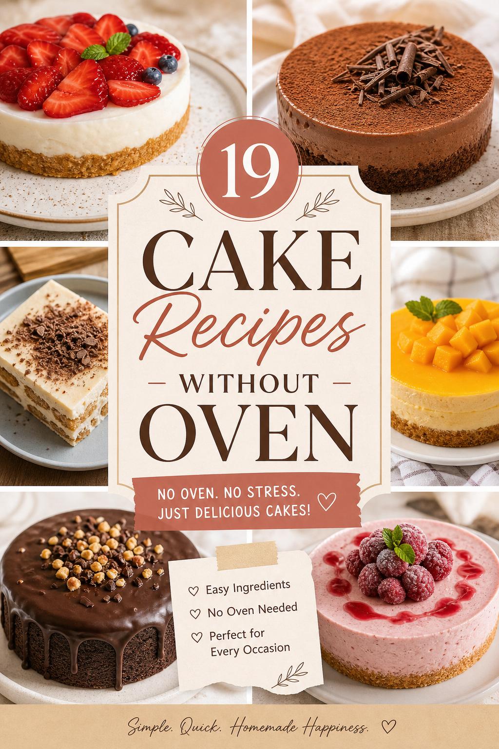 19 Cake Recipes Without Oven