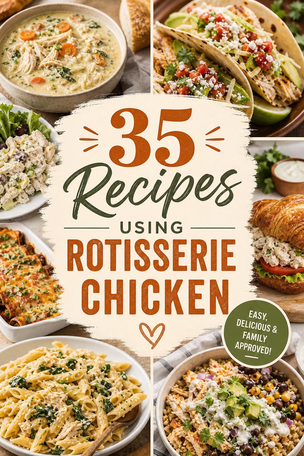 35 Recipes Using Rotisserie Chicken