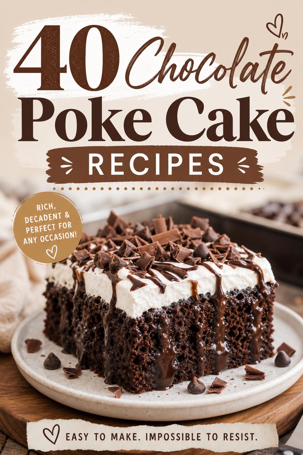 40 Chocolate Poke Cake Recipes
