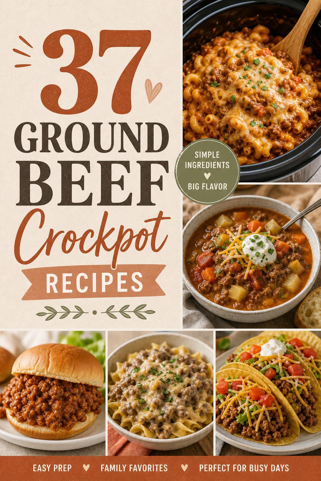 37 Ground Beef Crockpot Recipes