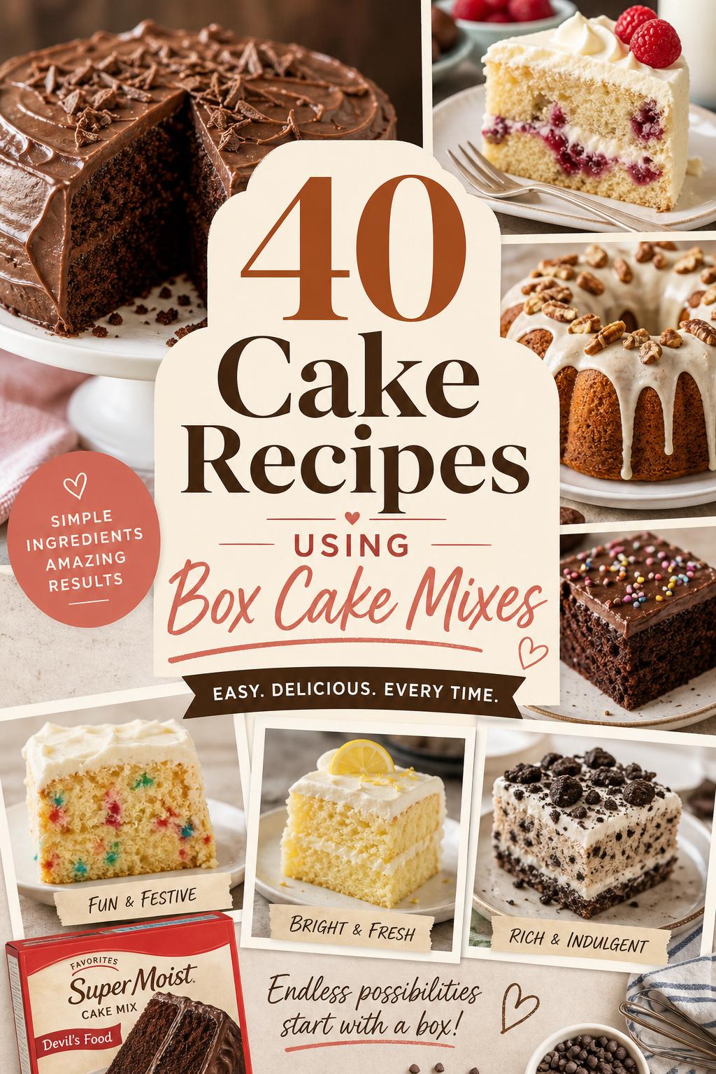 40 Cake Recipes Using Box Cake Mixes - Happy Muncher