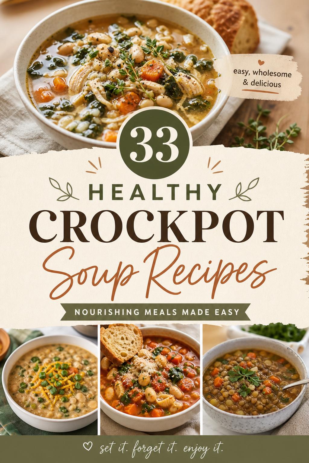 33 Healthy Crockpot Soup Recipes