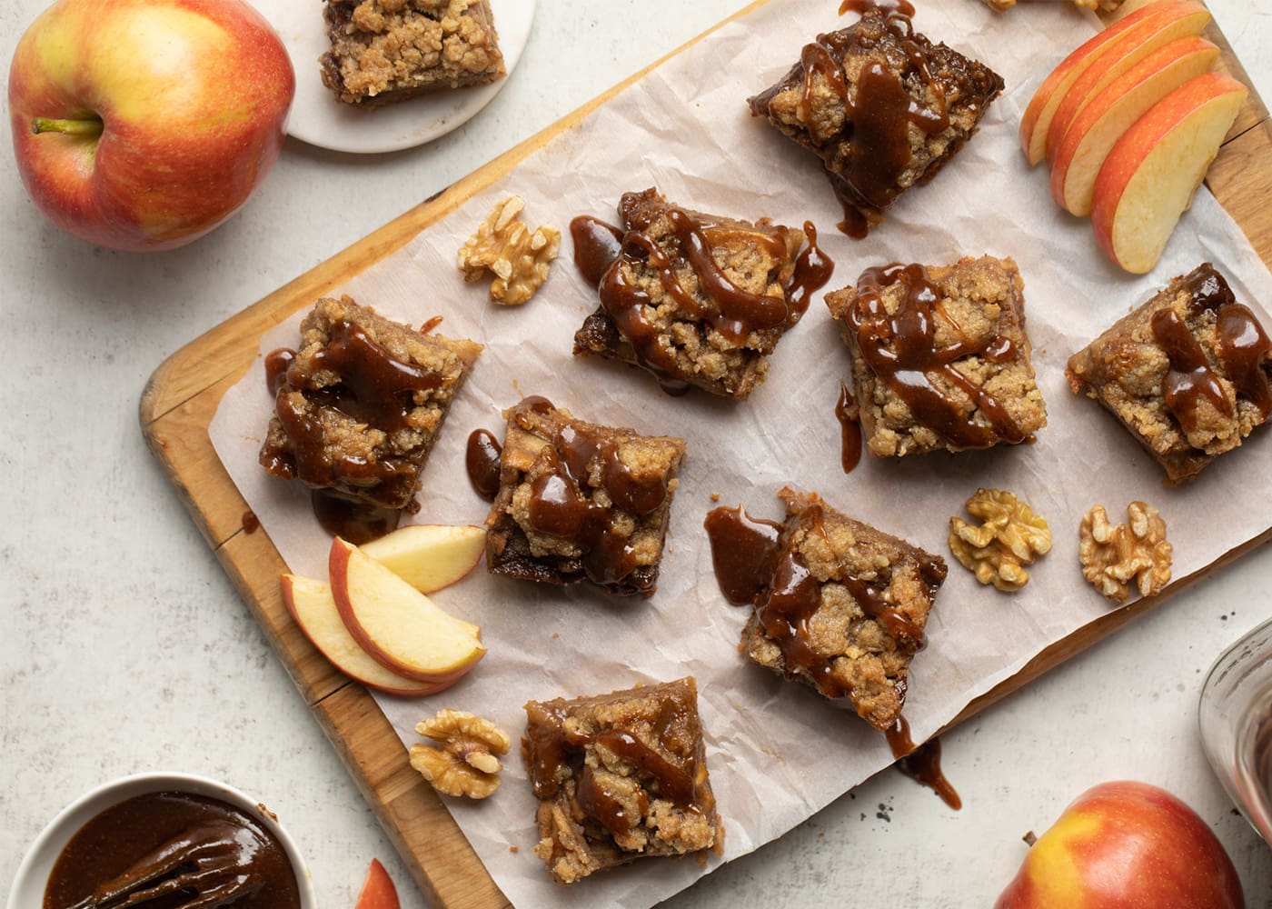 Caramel Apple Walnut Bars