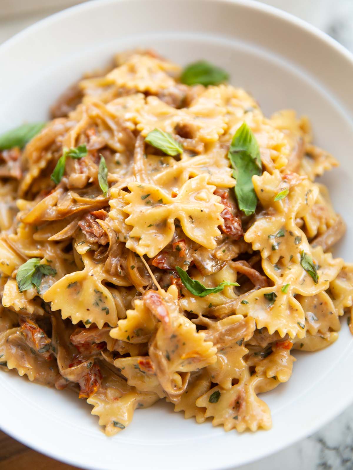 Rotini with Caramelized Onions