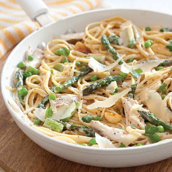 Asparagus Chicken Fettuccine Alfredo