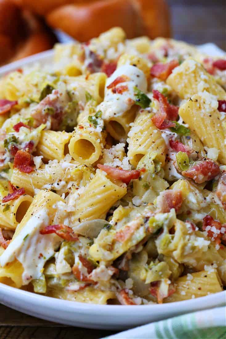 Rigatoni with Bacon and Brussels Sprouts