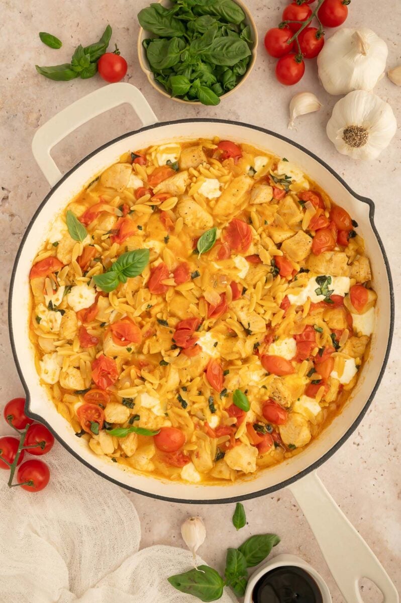 Caprese Chicken Orzo