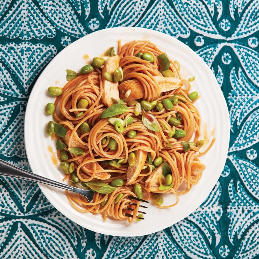 Edamame Pasta with Chicken