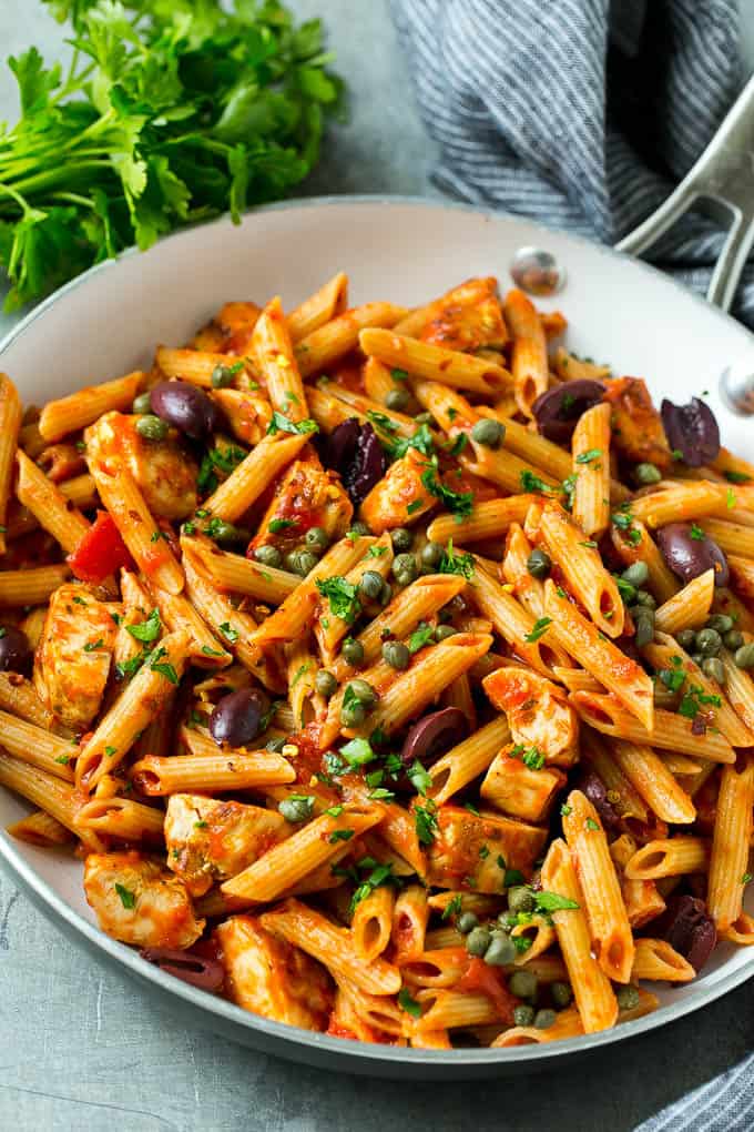 Puttanesca Chicken Pasta