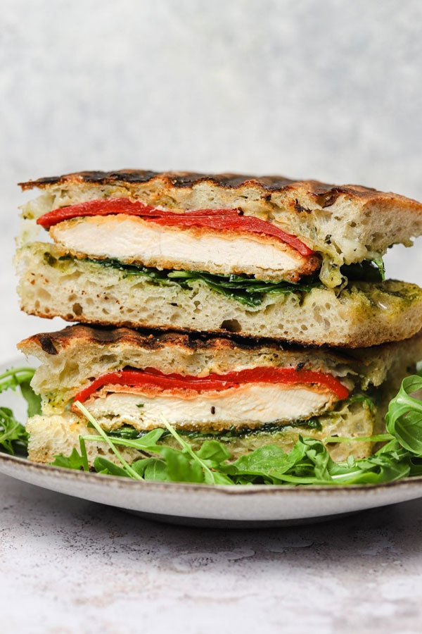 Pesto Panini Chicken Sandwich