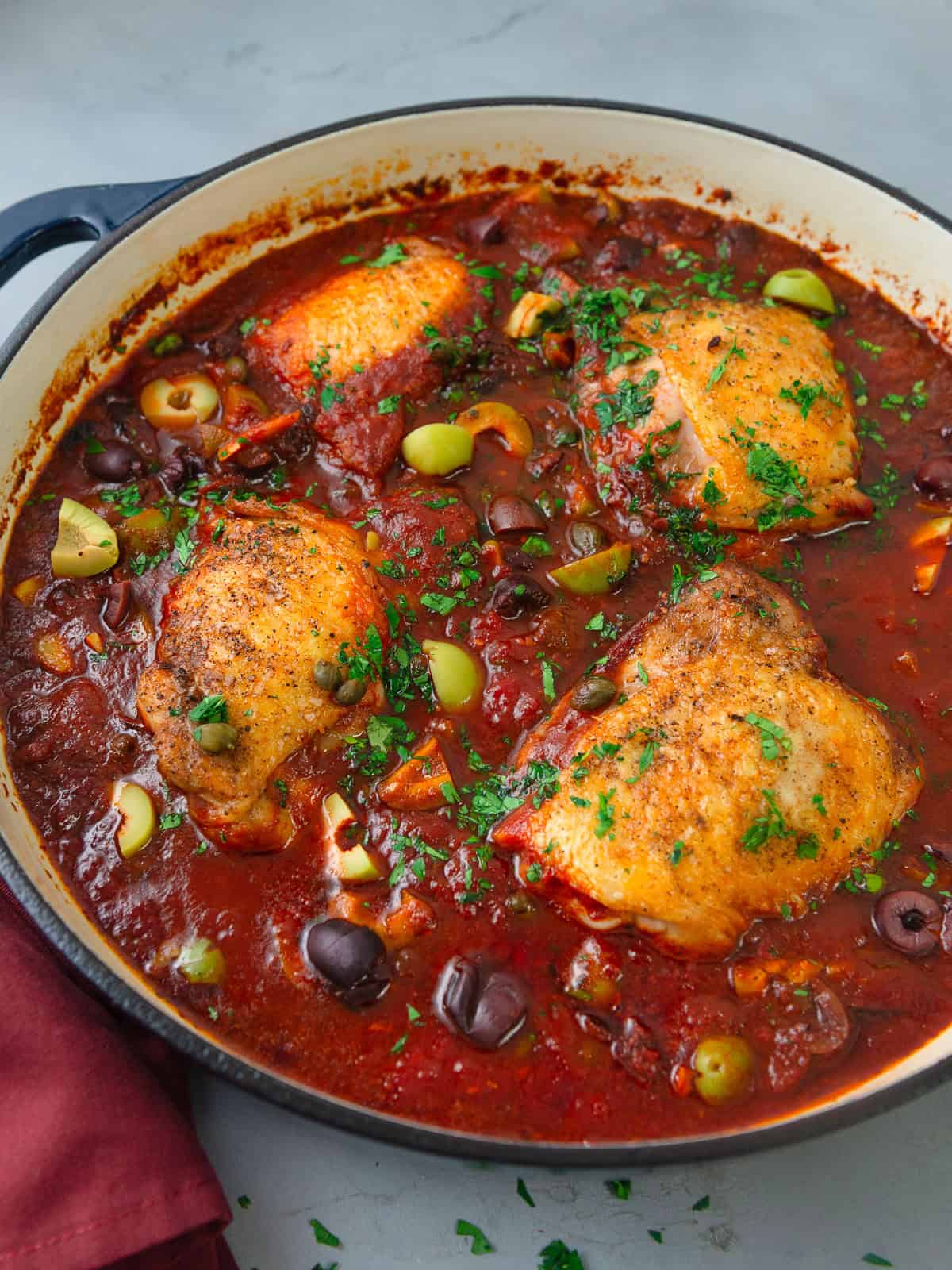Chicken Puttanesca Capers Olives