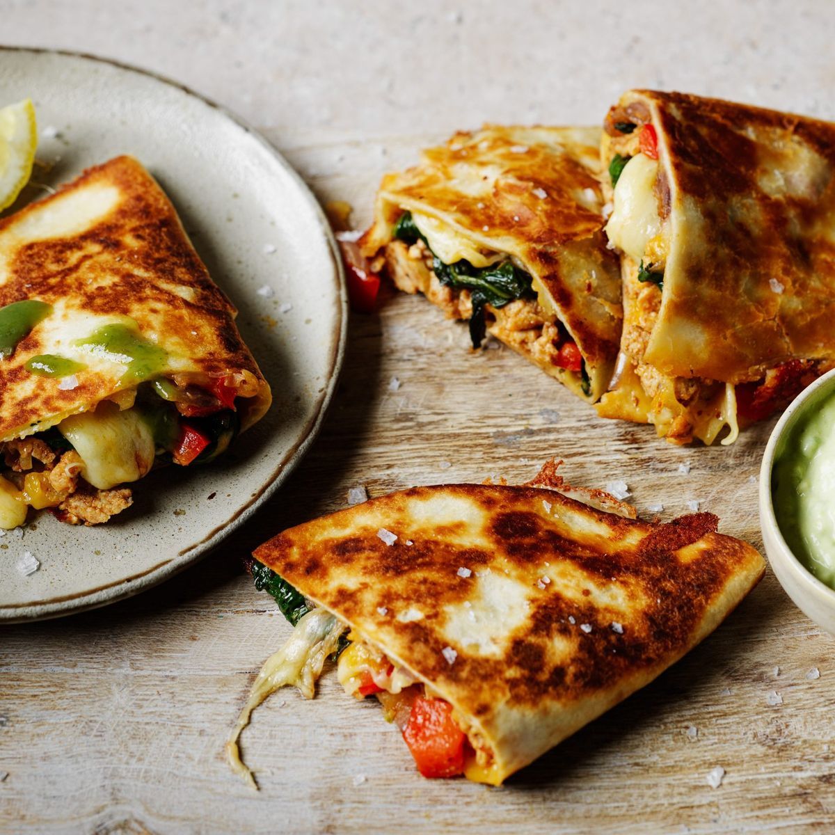 Cheesy Chicken Quesadillas
