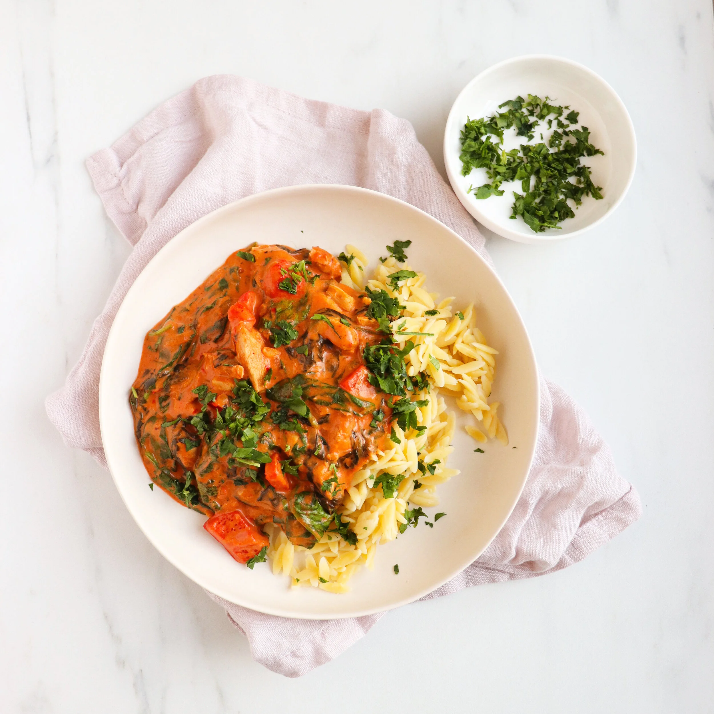 Smoked Paprika Chicken Orzo