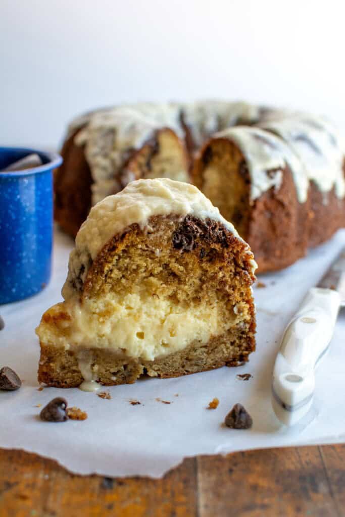 Cream Cheese Swirl Banana Bundt