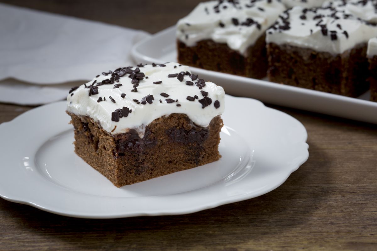 Chocolate Amaretto Poke Cake