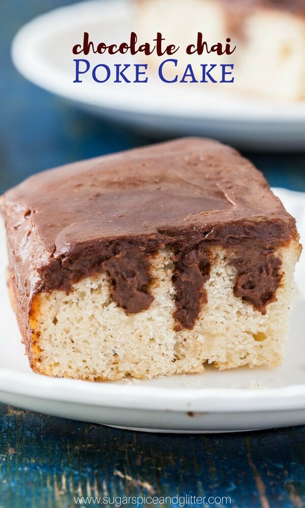Chocolate Chai Poke Cake