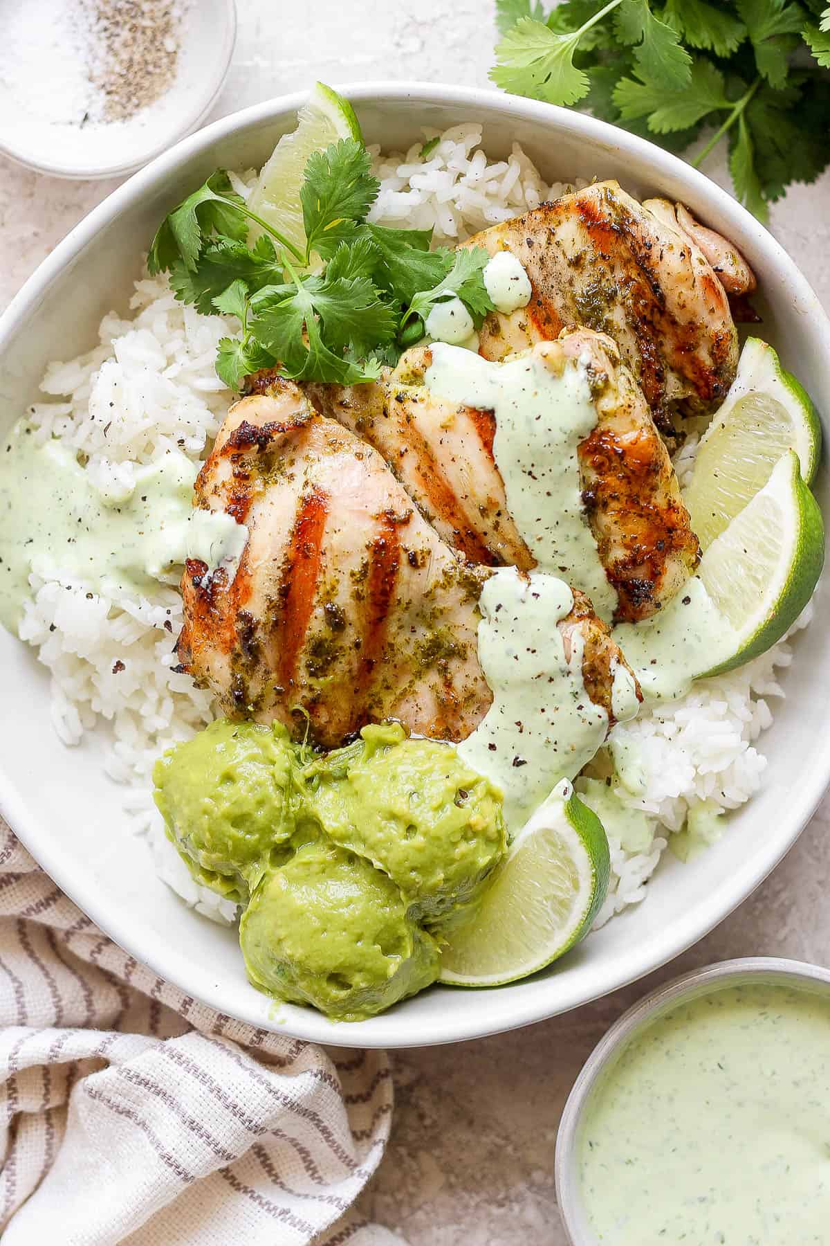 Cilantro Lime Chicken Rice Bowls