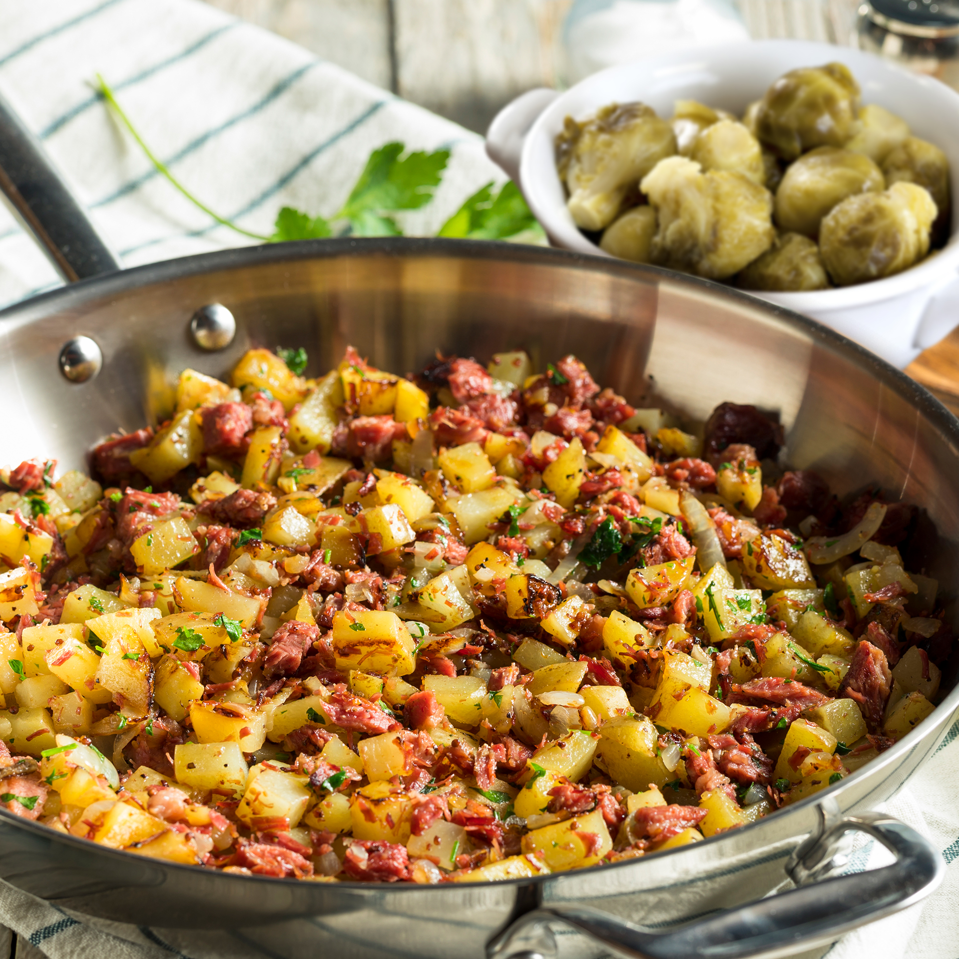 Beef and Brussels Sprout Hash