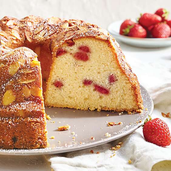 Strawberry Almond Bundt Cake