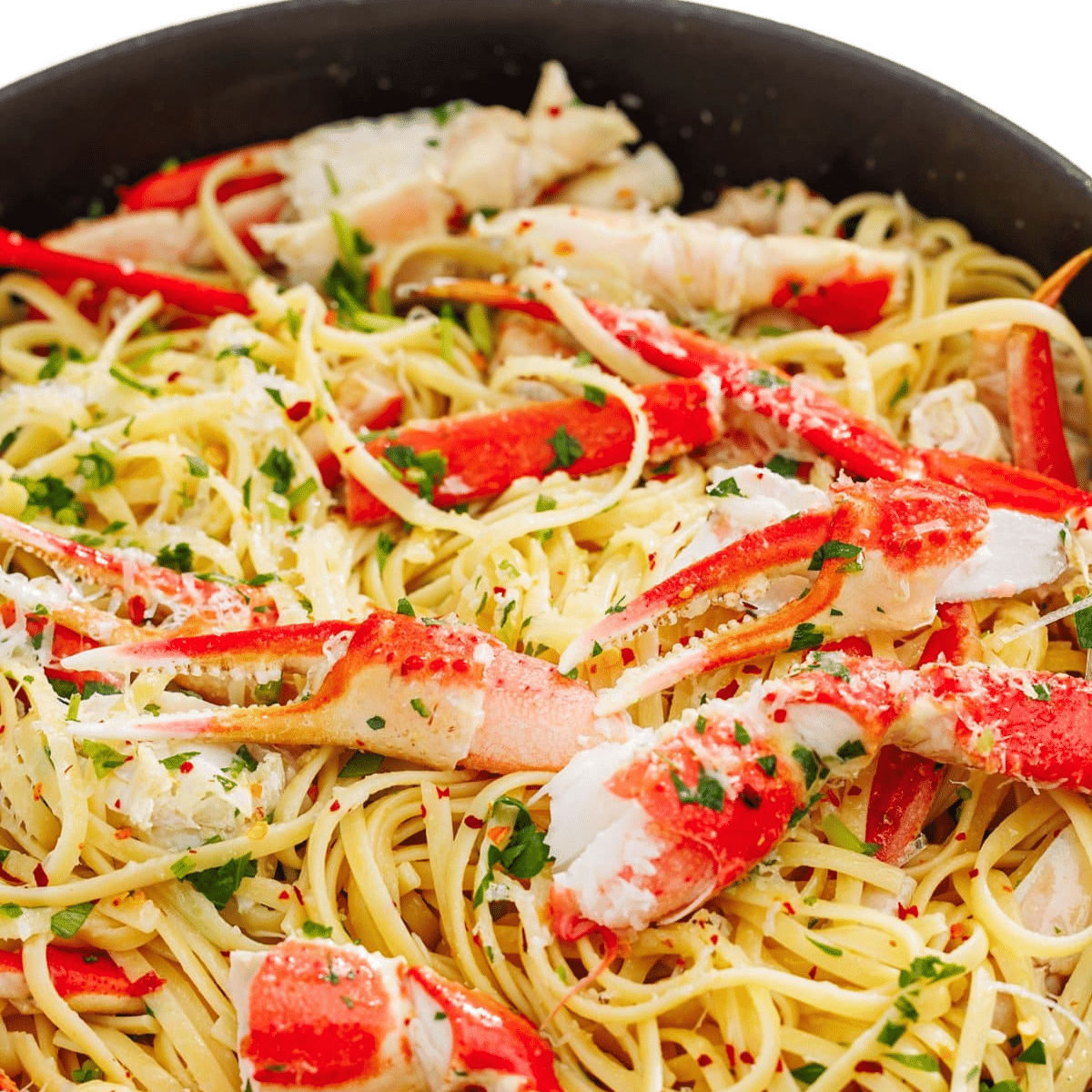 Classic Crab Linguine with Garlic