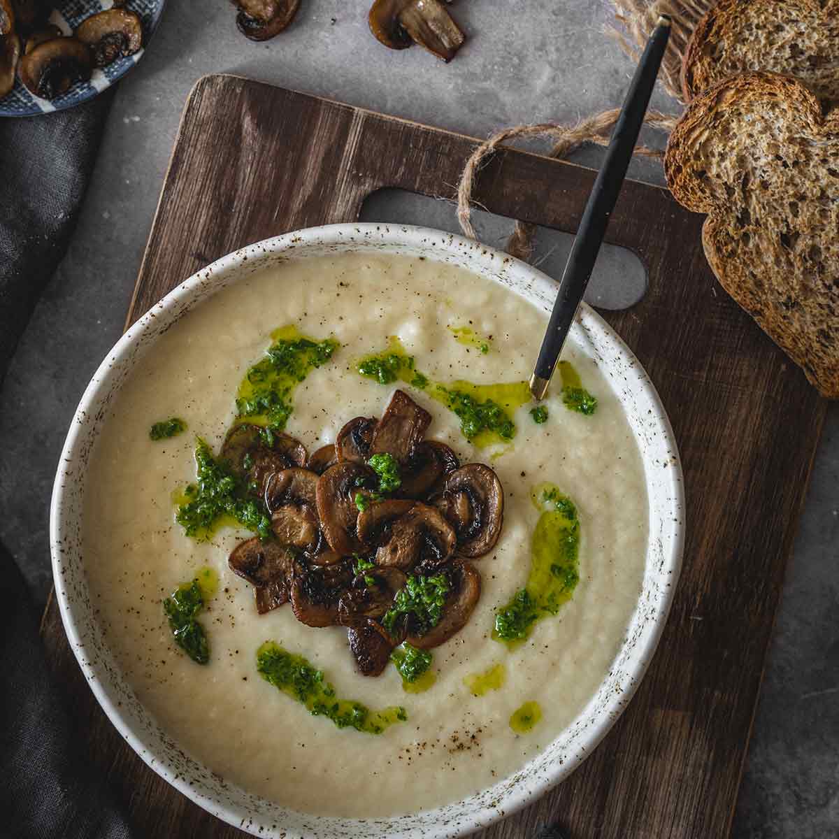 Mushroom and Celery Root Soup