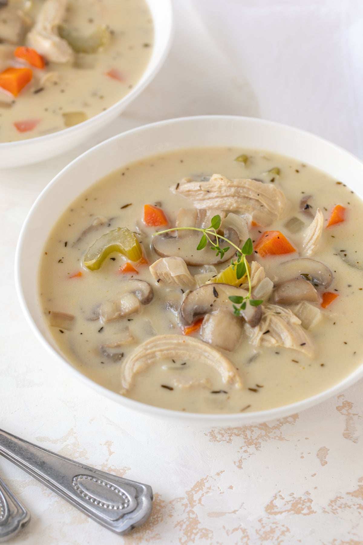 Mushroom & Thyme Chicken Soup