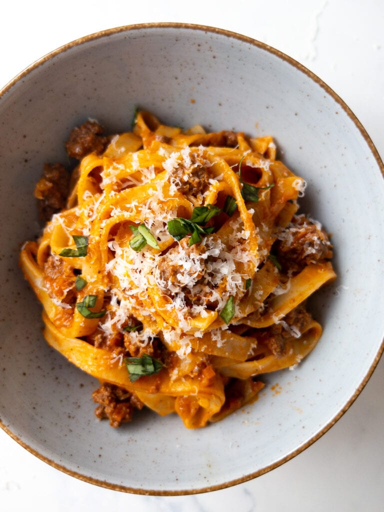 Creamy Parmesan Beef Fettuccine
