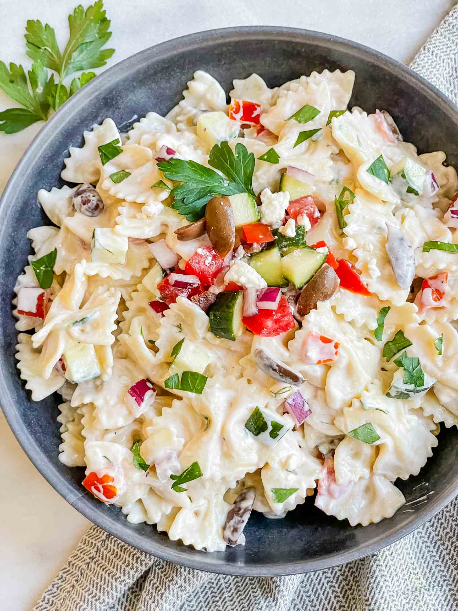 Tzatziki Cucumber Greek Pasta